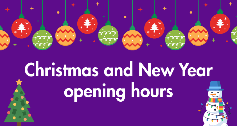 Christmas & New Year Opening Hours at The Core